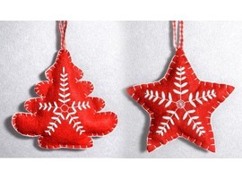 Новогодние игрушки из войлока