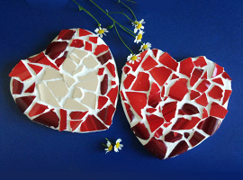 Сердечко из мозаики