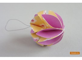 Ёлочная игрушка из бумаги